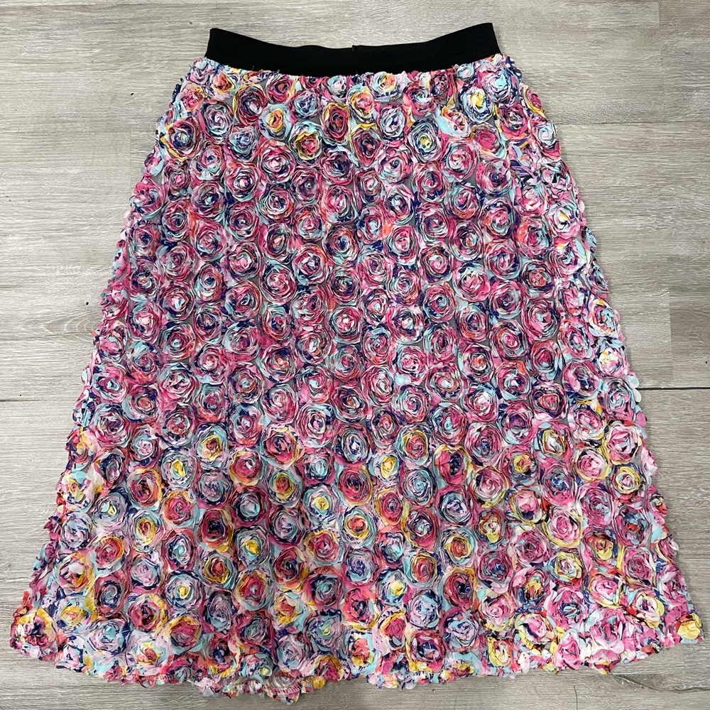 Leith 3D Flower Long Skirt